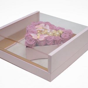 1125APnk Acrylic Pink Photo Frame Flower Box