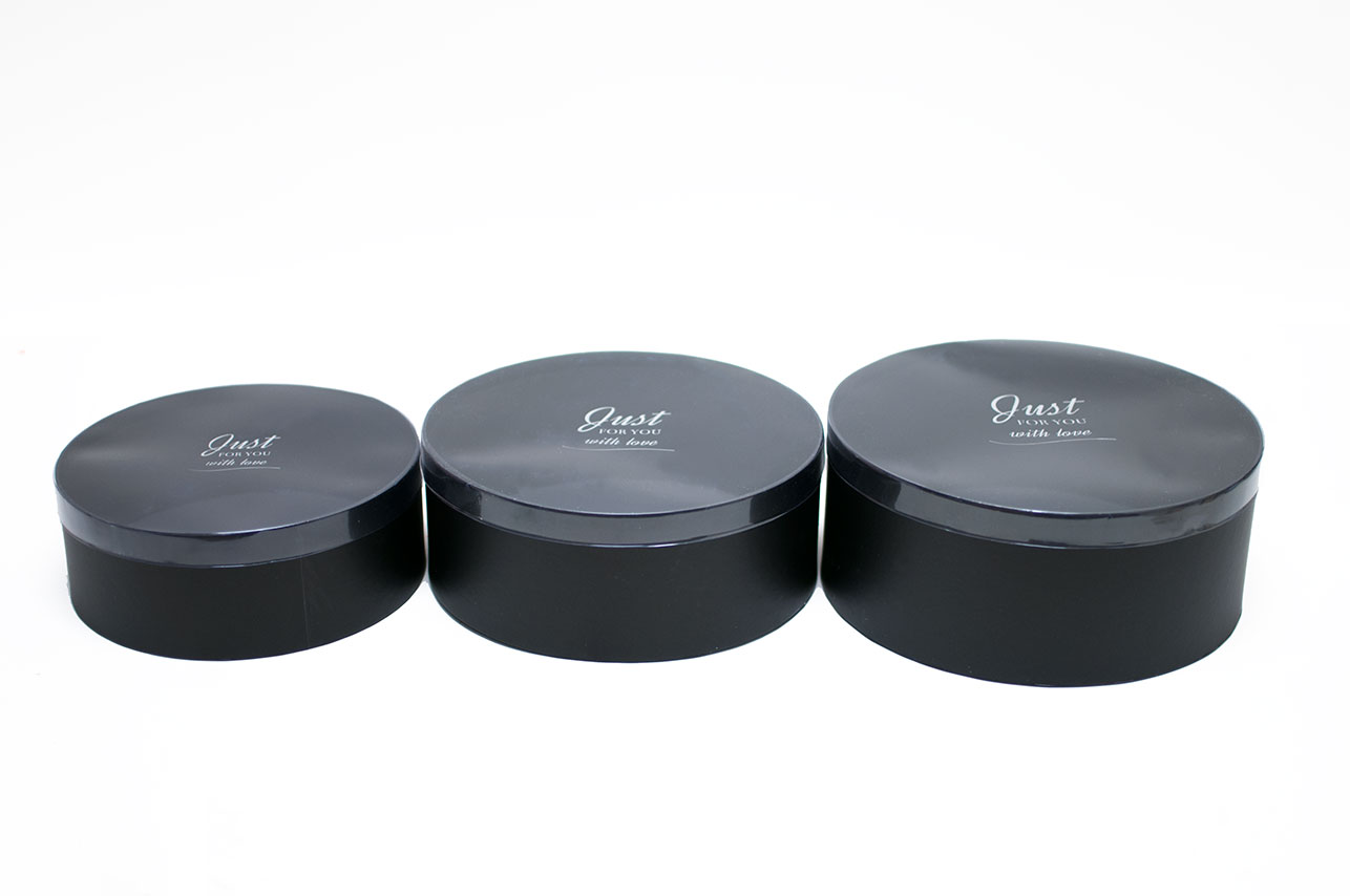 w7179a Black Round Shape flower boxes