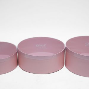 W7181 Pink Round Shape Shape Set of 3 Flower Boxes