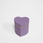 W7318ppl Mini Heart Shape Flower Box Purple