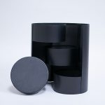 W7361 Black Round 3 Tiers Triple Layer Flower Box