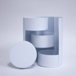 W7362 White Round 3 Tiers Triple Layer Flower Box