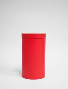 W7364 Red Round 3 Tiers Triple Layer Flower Box