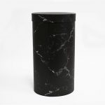 w7365 Black Marble Round 3 Tiers Triple Layer Flower Box