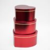 w7505web2 Red Set of 3 Heart Shape Flower Boxes