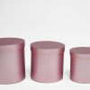 Rose Gold Round Flower Boxes set of 3 W7514