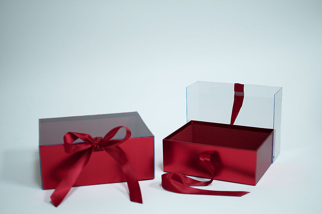 Red Rectangular Flower Boxes