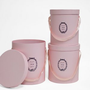 W9217 Pink Just For You Tall Round Flower Box Set of 3
