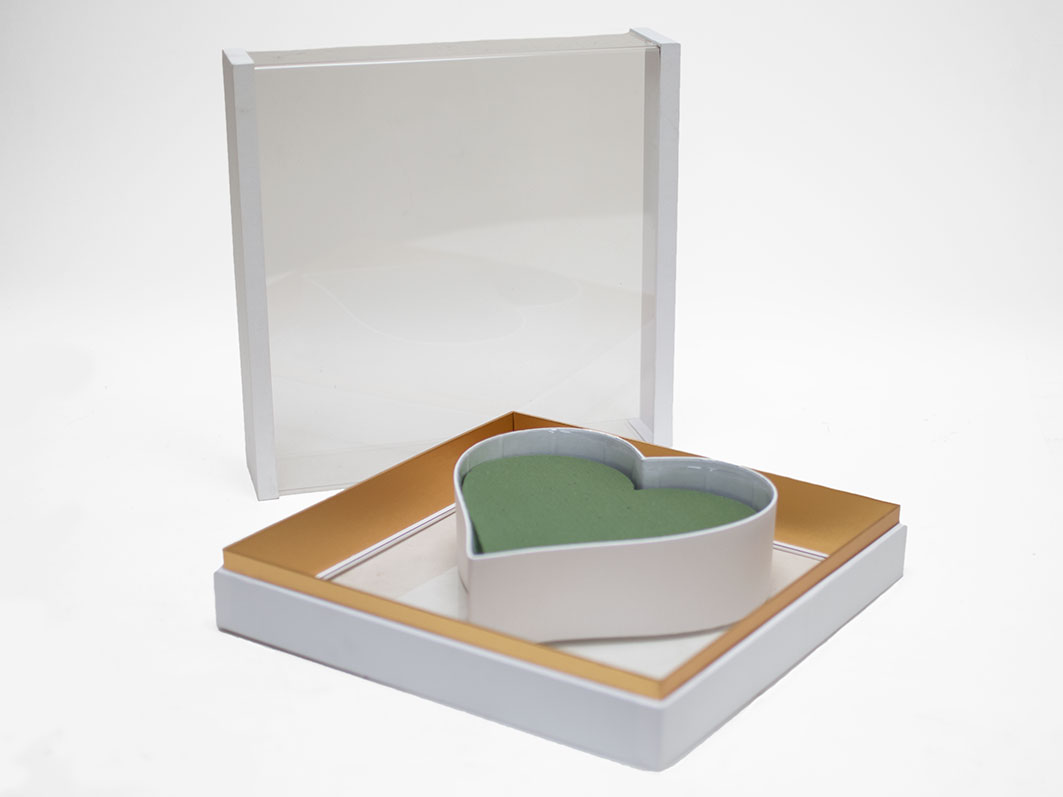 1125AWWT Acrylic White Photo Frame Flower Box