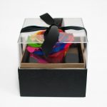 1131Ablk Mini Black Acrylic Square Flower Box