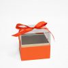 1131Aorange Mini Orange Acrylic Square Flower Box