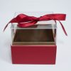 1131Ared Mini Red Acrylic Square Flower Box