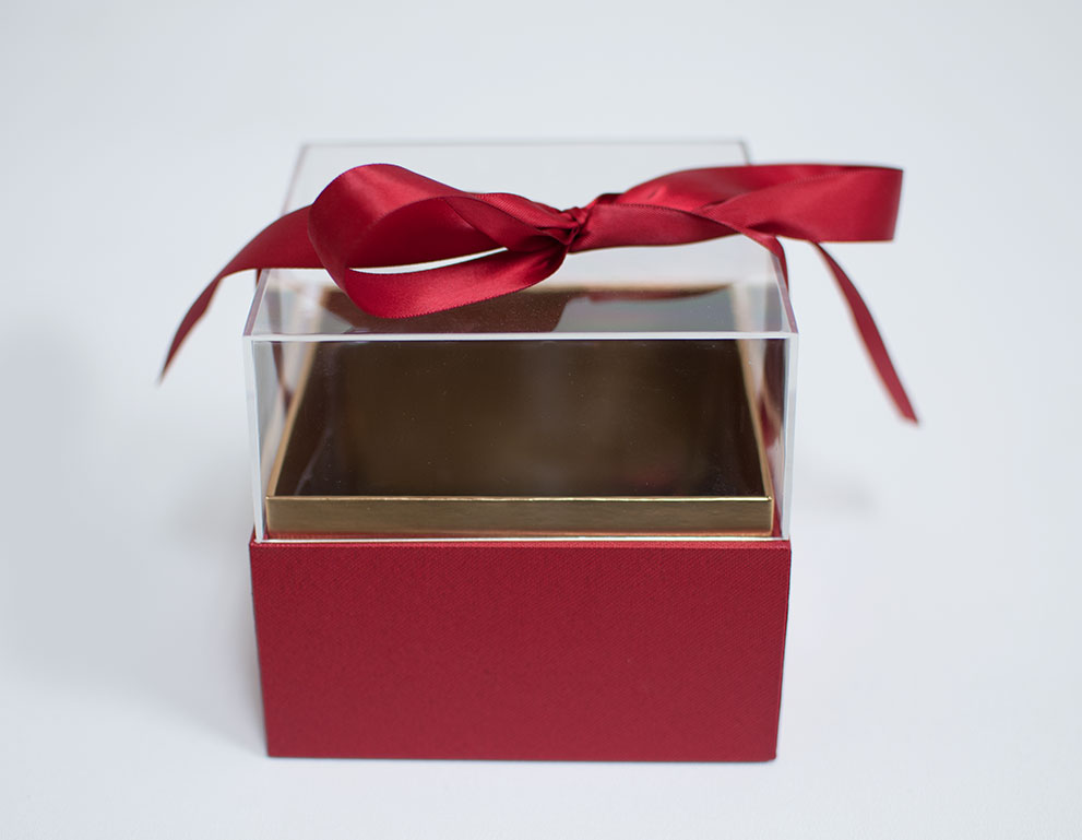 1131Ared Mini Red Acrylic Square Flower Box 1131Ared Mini Red Acrylic Square Flower Box
