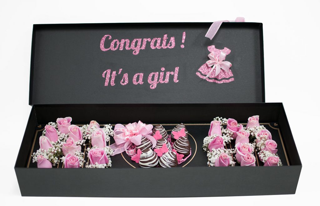 Black Rectangular Love Mom Flower Box With Liners and Foams D & E