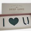 Vanilla Rectangular I Love You Flower Box With Liners and Foams