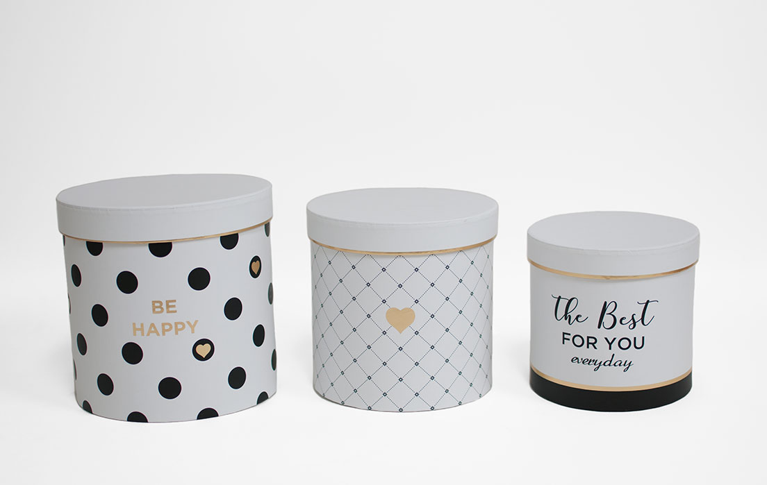 W6608 The Best for You Everyday Polka Dot Round Flower Box Set of 3 W6608 The Best for You Everyday Polka Dot Round Flower Box Set of 3