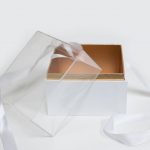 1131Awhite Mini White Acrylic Square Flower Box