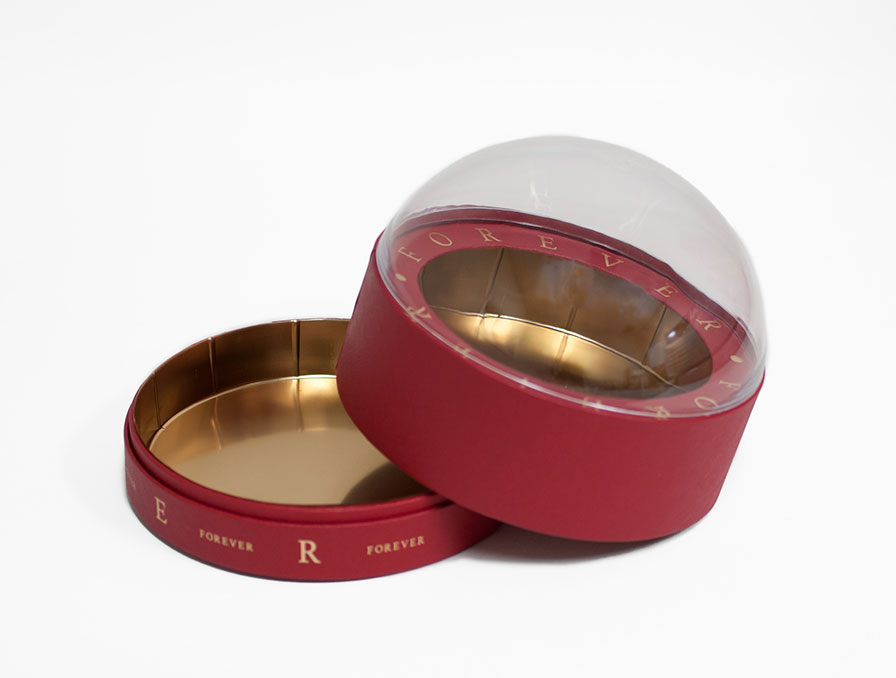 2003 Red Forever Round Sphere with Clear Top