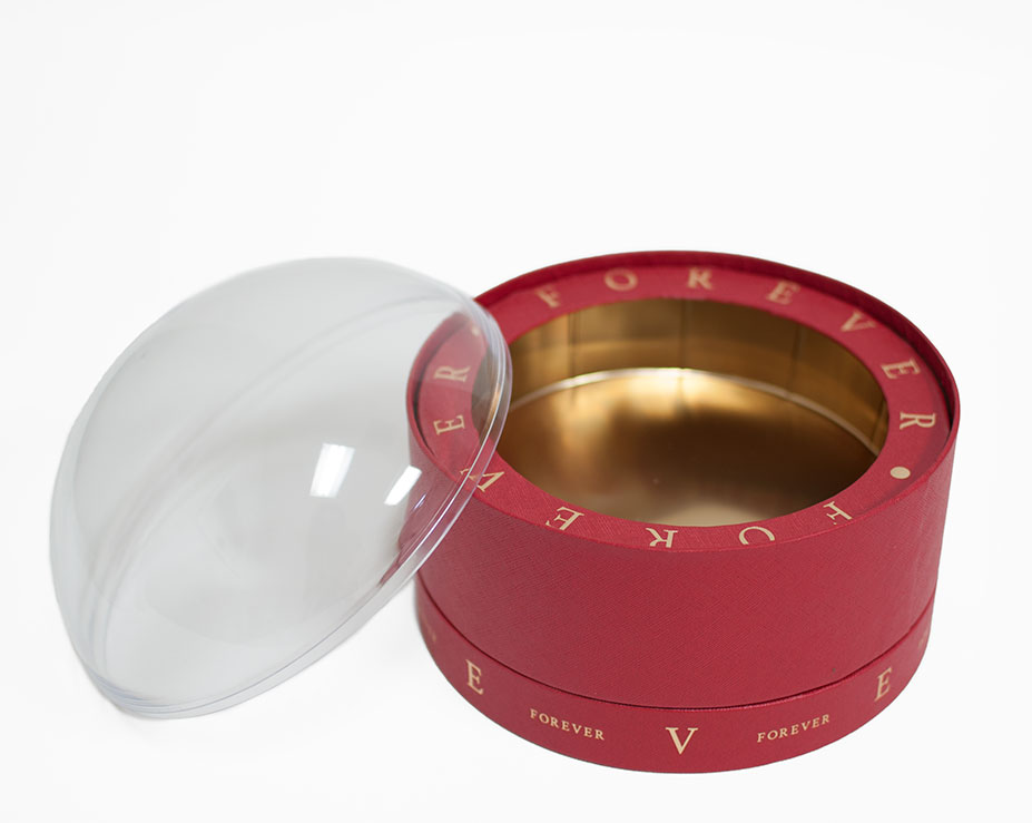 2012 Large Red Forever Round Sphere with Clear Top