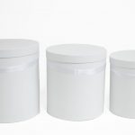 W5638 Set of 3 Round Barrel White
