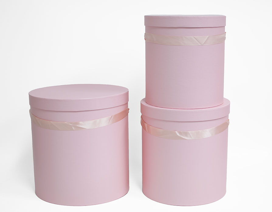 W5639 Set of 3 Round Barrel Pink | D & E Floral Supplies