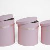 W5639 Set of 3 Round Barrel Pink