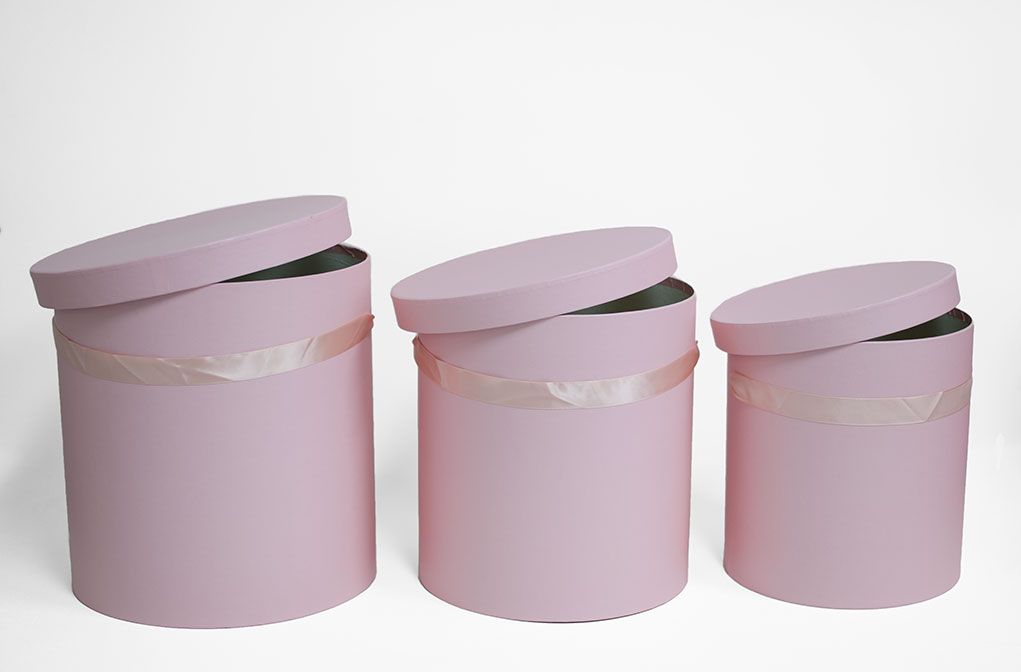 W5639 Set of 3 Round Barrel Pink W5639 Set of 3 Round Barrel Pink