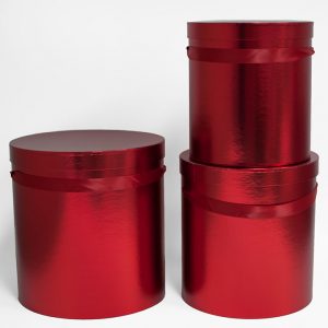 W5640 Set of 3 Round Barrel Red