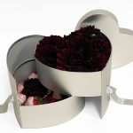 W7492 Silver Heart Shape Flower Box (Two-Layers)