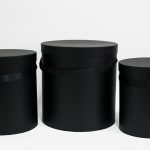 W5637 Set of 3 Round Barrel black