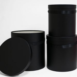 W5637 Set of 3 Round Barrel black