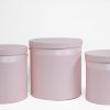 W5639 Set of 3 Round Barrel Pink