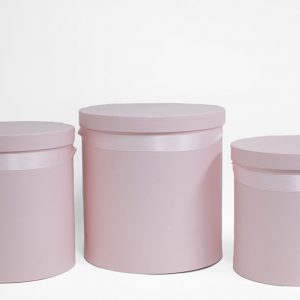 100333pink Set of 3 Round Barrel Pink