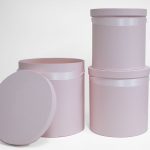 100333pink Set of 3 Round Barrel Pink