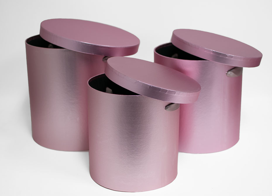 W5642 Set of 3 Round Barrel Rose Gold W5642 Set of 3 Round Barrel Rose Gold