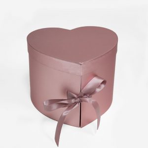 W7494 Rose Gold Heart Shape Flower Box (Two-Layers)