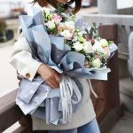 Plastic Two Sides Starry Sky Flower Wraps 20 pcs Per Bag