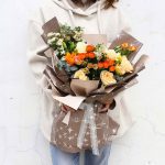 Plastic Two Sides Starry Sky Flower Wraps 20 pcs Per Bag