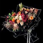 Plastic Black And White Flower Wraps 20 pcs Per Bag