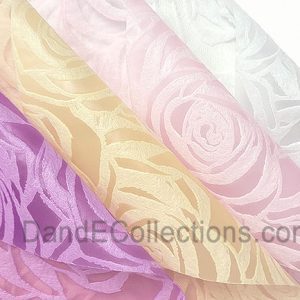 Woven Blossom Roses Flower Wraps Multiple Color (30 Meters per Roll)