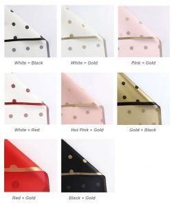 Plastic Wave Spot Flower Wraps