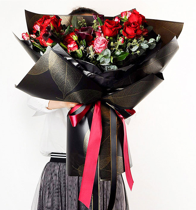 Plastic Leafage Flower Wraps