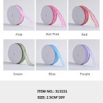313151 Lace Ribbons with wire 1inch x 60feet