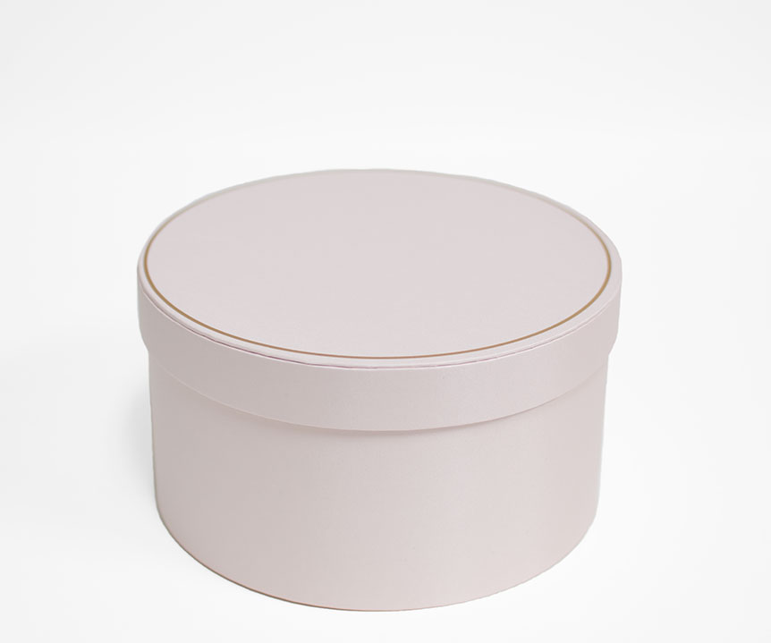 Small Pink Round Shape Flower Box | D & E Floral Supplies