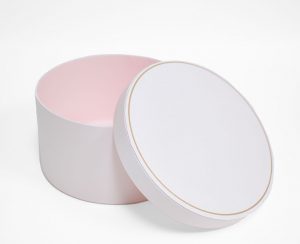 Small Pink Round Shape Flower Box | D & E Floral Supplies