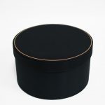 Small Black Round Shape Flower Box