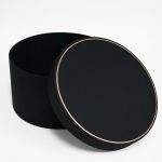 Small Black Round Shape Flower Box