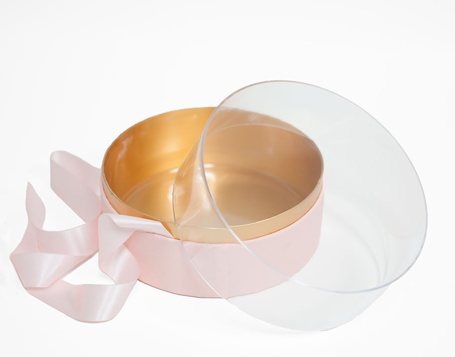 100337 Pink Acrylic Round Box 100337 Pink Acrylic Round Box