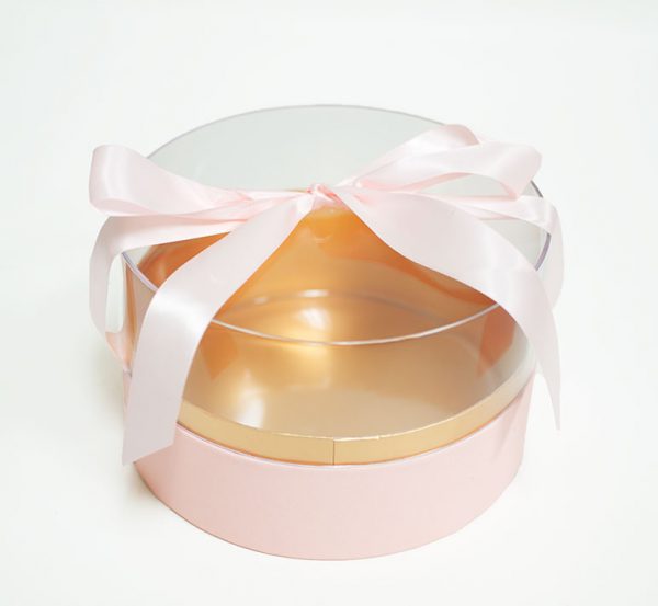 100337 Pink Acrylic Round Box