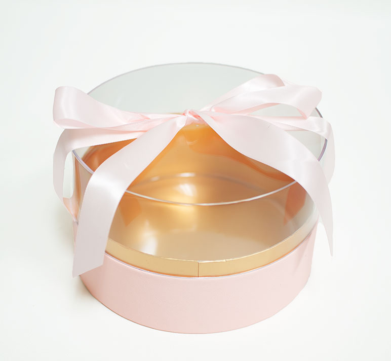 100337 Pink Acrylic Round Box 100337 Pink Acrylic Round Box